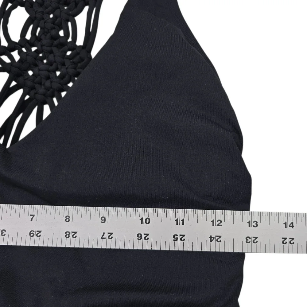 Jantzen Black One-Piece Swimsuit with Macramé Back